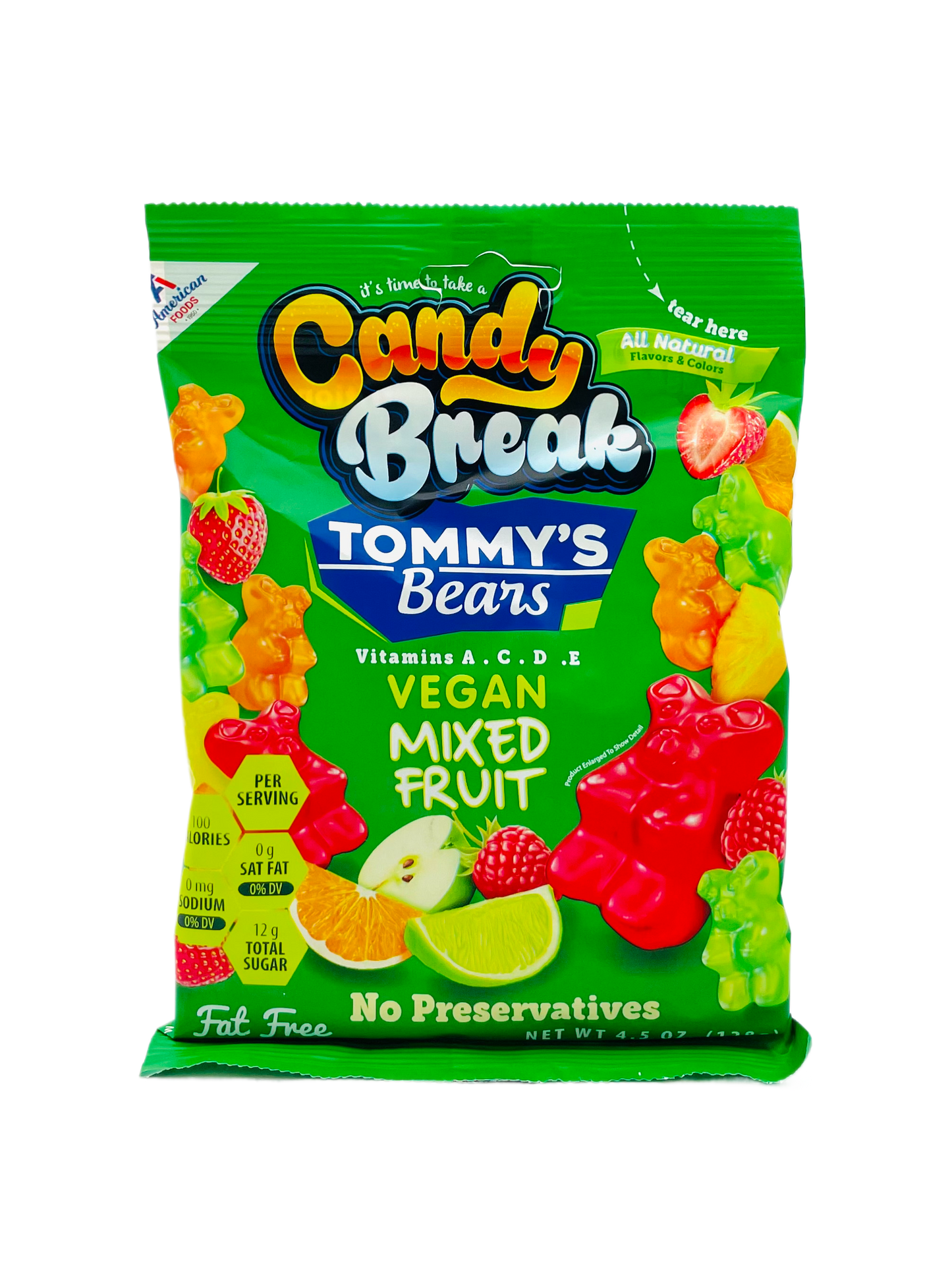 Candy Break Vegan Mixed Fruit Bears 128g