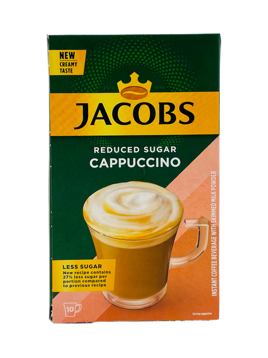 Jacobs Reduced Sugar Cappuccino Sachets 10's