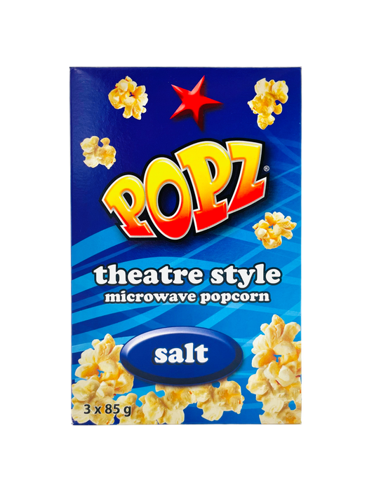 Popz Salt Flavoured Microwave Popcorn 3 x 85g