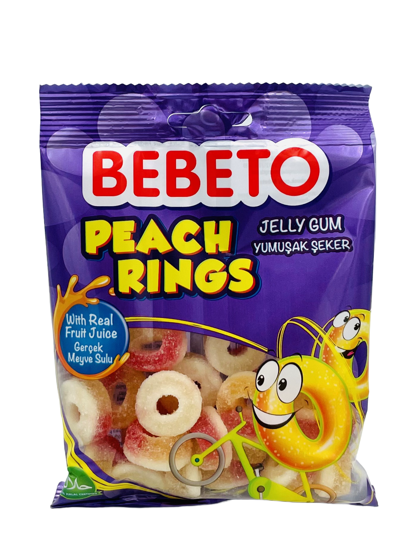 Bebeto Peach Rings Jelly Gums 80g