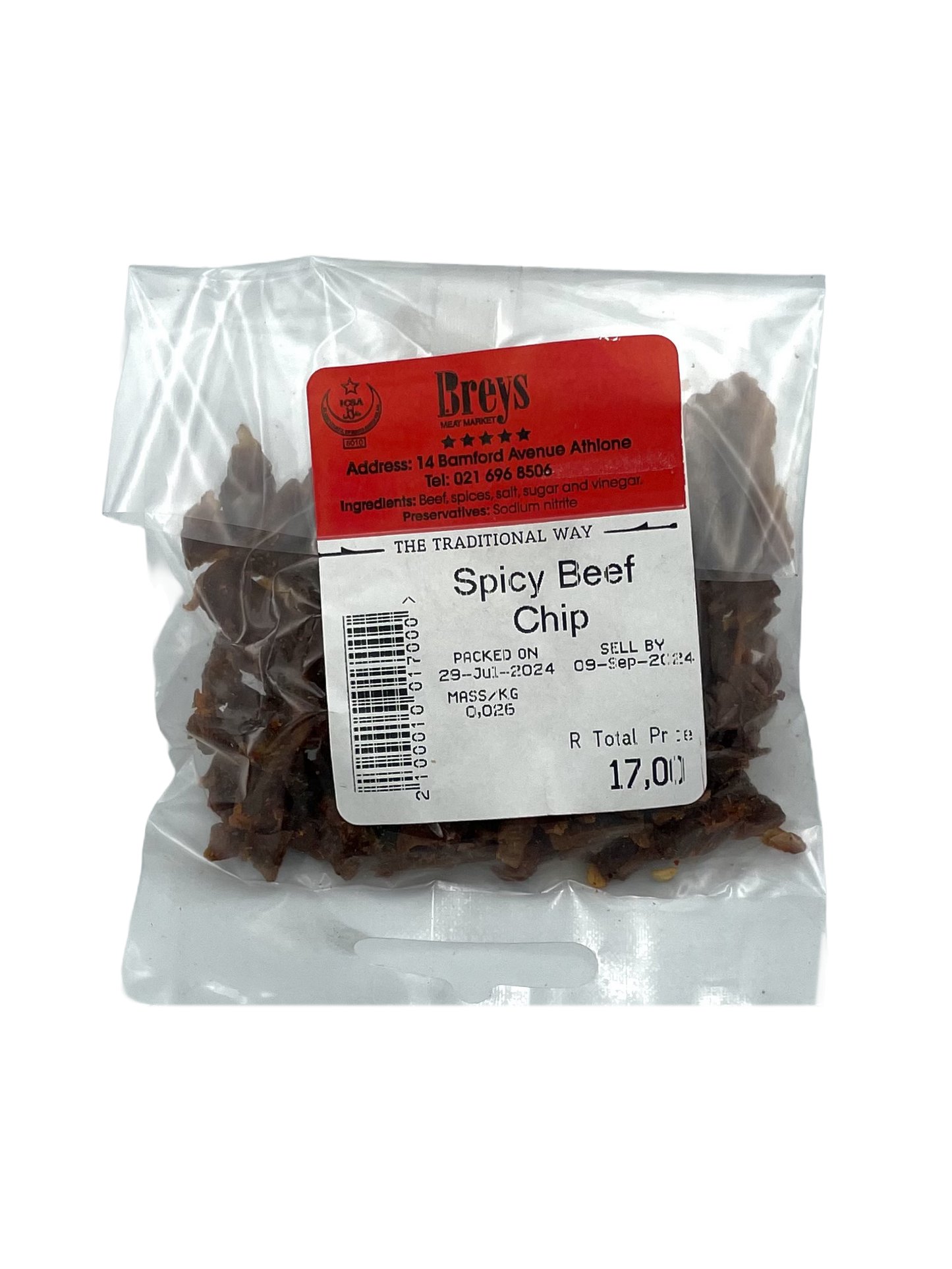 Brey Spicy Beef Chip Biltong 26g