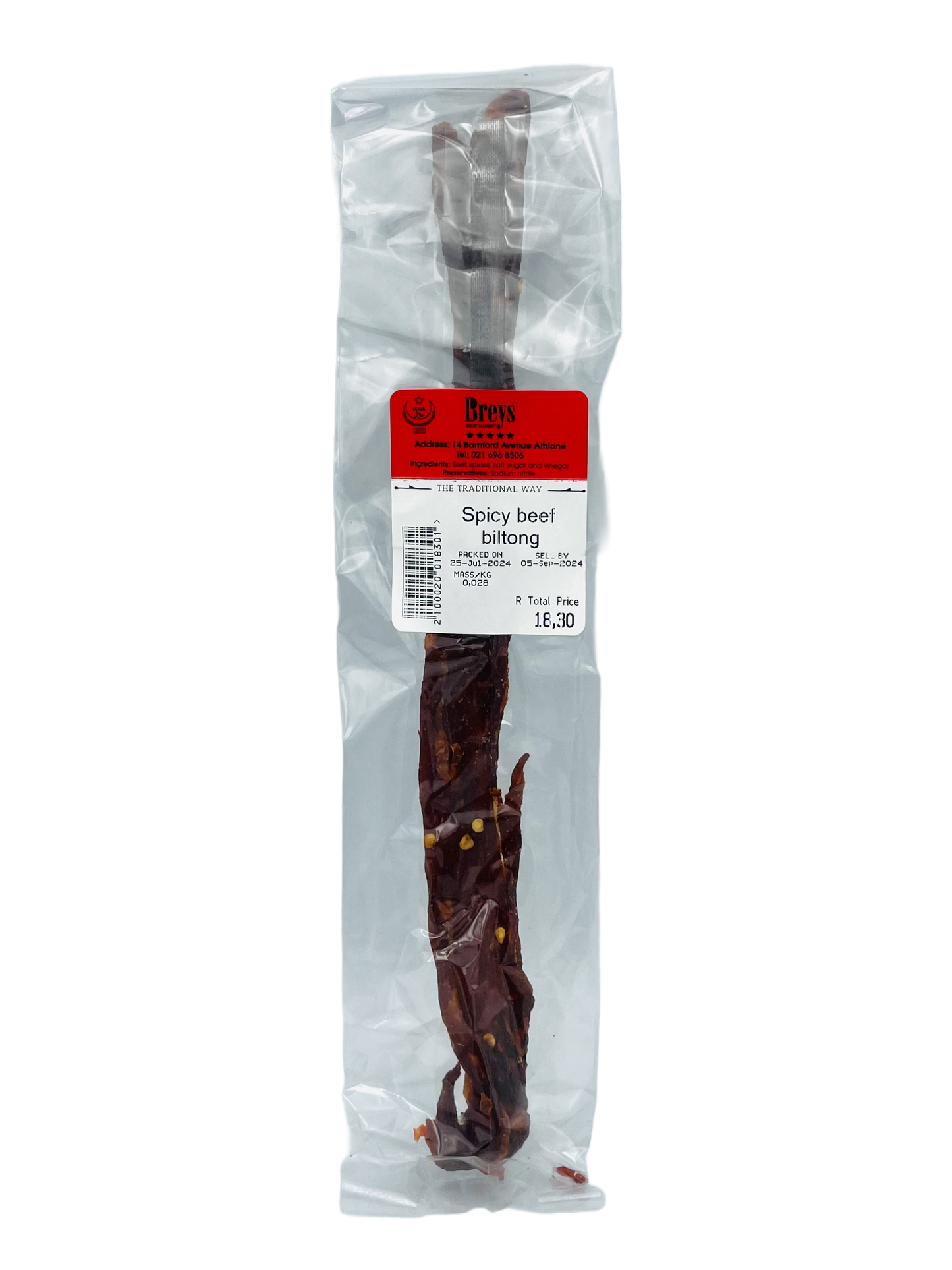 Breys Spicy Beef Biltong 28g