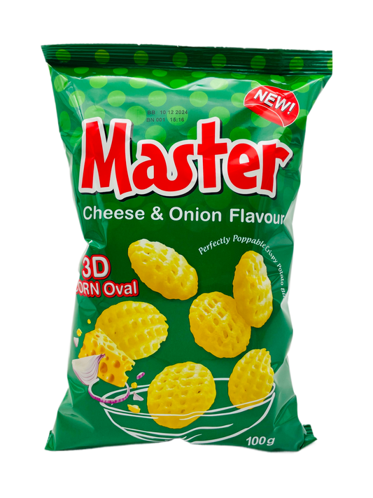 Master 3D Oval Corn Chips Cheese & Onion 100g