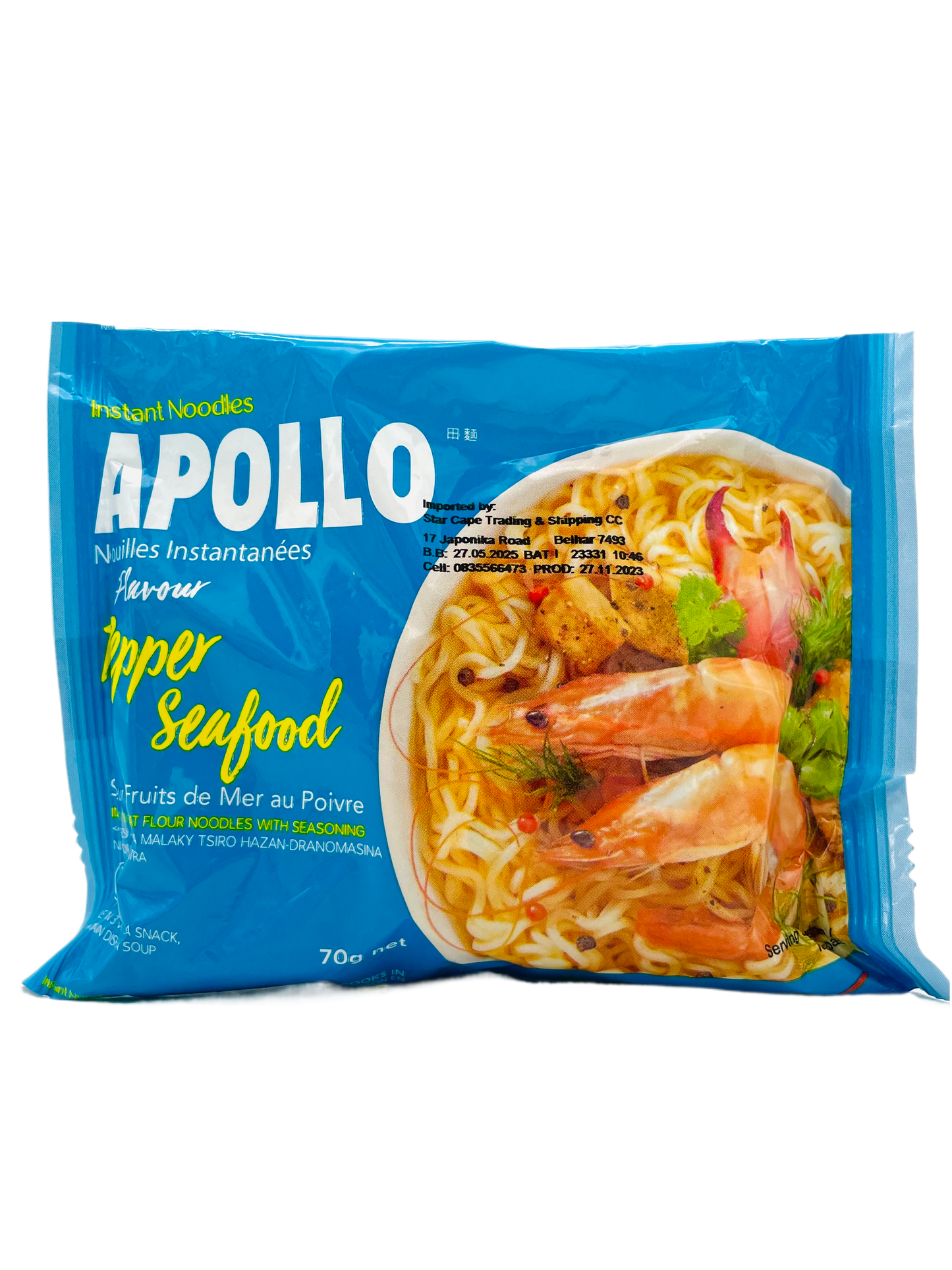 Apollo Pepper Seafood Noodles 70g