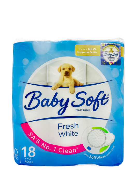 Baby Soft 2 Ply Toilet Rolls 18's