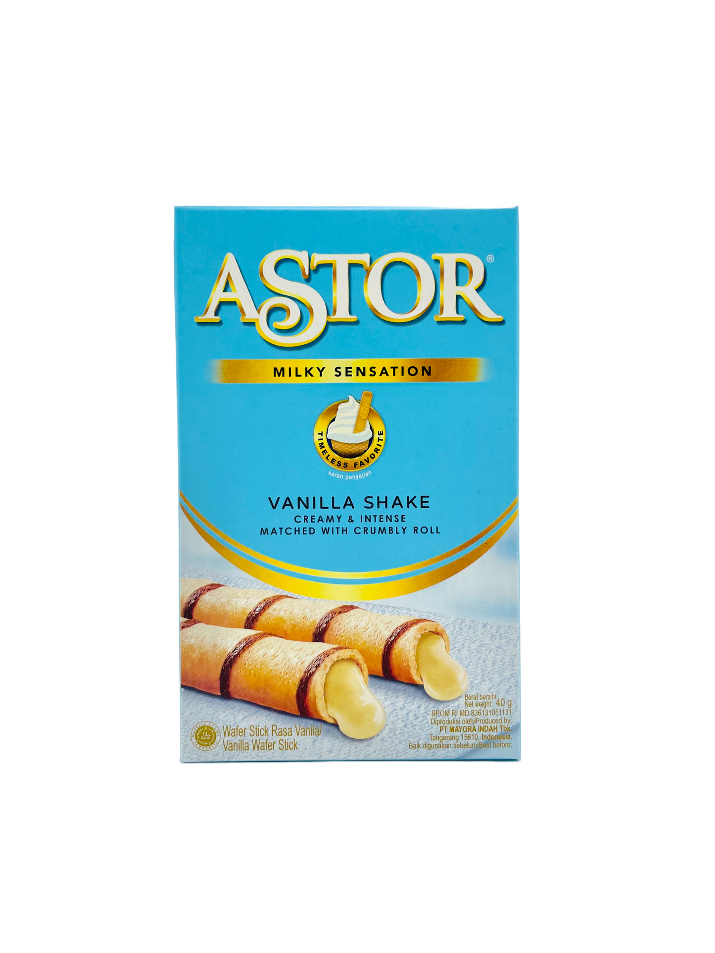 Astor Vanilla Shake Flavoured Wafer Sticks 40g
