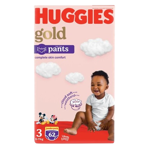 Huggies Gold Pants Size 3 62's
